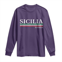 Sicily Sicilian Italian Flag Souvenirs Medusa Long Sleeve Shirt - Wonder Print Shop