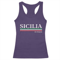 Sicily Sicilian Italian Flag Souvenirs Medusa Racerback Tank Top - Wonder Print Shop