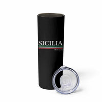 Sicily Sicilian Italian Flag Souvenirs Medusa Skinny Tumbler - Wonder Print Shop