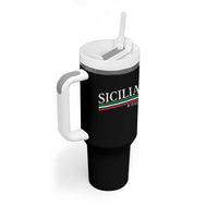 Sicily Sicilian Italian Flag Souvenirs Medusa Tumbler With Handle - Wonder Print Shop