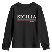 Sicily Sicilian Italian Flag Souvenirs Medusa Youth Sweatshirt - Wonder Print Shop