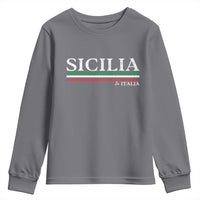 Sicily Sicilian Italian Flag Souvenirs Medusa Youth Sweatshirt - Wonder Print Shop