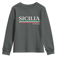 Sicily Sicilian Italian Flag Souvenirs Medusa Youth Sweatshirt - Wonder Print Shop