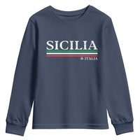 Sicily Sicilian Italian Flag Souvenirs Medusa Youth Sweatshirt - Wonder Print Shop