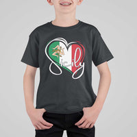 Sicily Palermo Italy Medusa Sicilia Heart Italian Flag T Shirt For Kid - Wonder Print Shop