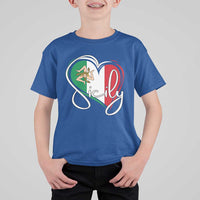Sicily Palermo Italy Medusa Sicilia Heart Italian Flag T Shirt For Kid - Wonder Print Shop