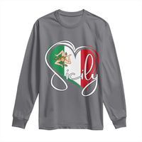 Sicily Palermo Italy Medusa Sicilia Heart Italian Flag Long Sleeve Shirt - Wonder Print Shop