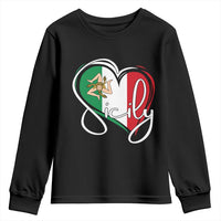 Sicily Palermo Italy Medusa Sicilia Heart Italian Flag Youth Sweatshirt - Wonder Print Shop