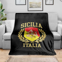 Sicilia Flag Sicily Palermo Italy Triskelion Throw Blanket - Wonder Print Shop
