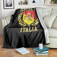 Sicilia Flag Sicily Palermo Italy Triskelion Throw Blanket - Wonder Print Shop