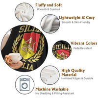 Sicilia Flag Sicily Palermo Italy Triskelion Throw Blanket - Wonder Print Shop