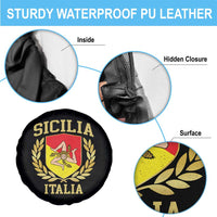 Sicilia Flag Sicily Palermo Italy Triskelion Spare Tire Cover - Wonder Print Shop