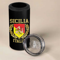 Sicilia Flag Sicily Palermo Italy Triskelion 4 in 1 Can Cooler Tumbler - Wonder Print Shop