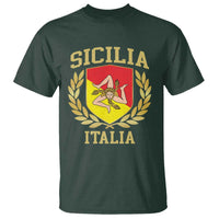 Sicilia Flag Sicily Palermo Italy Triskelion T Shirt - Wonder Print Shop