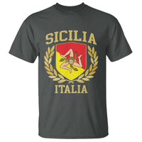 Sicilia Flag Sicily Palermo Italy Triskelion T Shirt - Wonder Print Shop