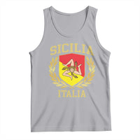 Sicilia Flag Sicily Palermo Italy Triskelion Tank Top - Wonder Print Shop