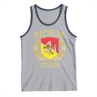 Sicilia Flag Sicily Palermo Italy Triskelion Tank Top - Wonder Print Shop
