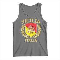 Sicilia Flag Sicily Palermo Italy Triskelion Tank Top - Wonder Print Shop