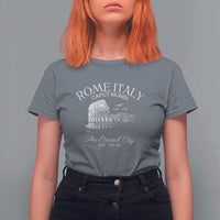 Rome Colosseum Italy T Shirt For Women Caput Mindi The Eternal City Amphitheatre Ancient - Wonder Print Shop