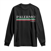 Palermo Sicily Italian Flag Souvenirs Sicilia Italia Long Sleeve Shirt - Wonder Print Shop