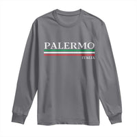 Palermo Sicily Italian Flag Souvenirs Sicilia Italia Long Sleeve Shirt - Wonder Print Shop
