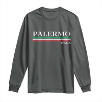 Palermo Sicily Italian Flag Souvenirs Sicilia Italia Long Sleeve Shirt - Wonder Print Shop