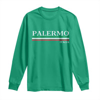 Palermo Sicily Italian Flag Souvenirs Sicilia Italia Long Sleeve Shirt - Wonder Print Shop