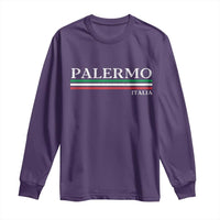 Palermo Sicily Italian Flag Souvenirs Sicilia Italia Long Sleeve Shirt - Wonder Print Shop