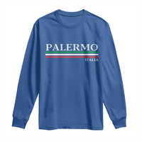 Palermo Sicily Italian Flag Souvenirs Sicilia Italia Long Sleeve Shirt - Wonder Print Shop