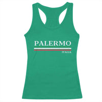 Palermo Sicily Italian Flag Souvenirs Sicilia Italia Racerback Tank Top - Wonder Print Shop