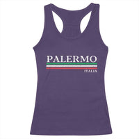 Palermo Sicily Italian Flag Souvenirs Sicilia Italia Racerback Tank Top - Wonder Print Shop