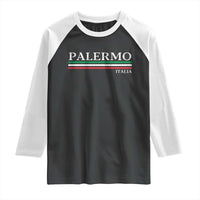 Palermo Sicily Italian Flag Souvenirs Sicilia Italia Raglan Shirt - Wonder Print Shop