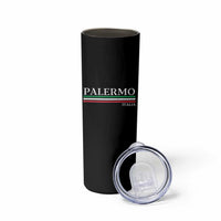 Palermo Sicily Italian Flag Souvenirs Sicilia Italia Skinny Tumbler - Wonder Print Shop