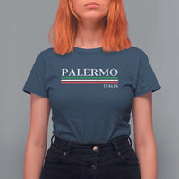 Palermo Sicily Italian Flag Souvenirs Sicilia Italia T Shirt For Women - Wonder Print Shop