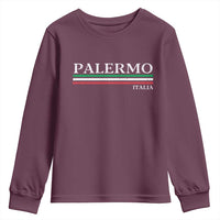 Palermo Sicily Italian Flag Souvenirs Sicilia Italia Youth Sweatshirt - Wonder Print Shop