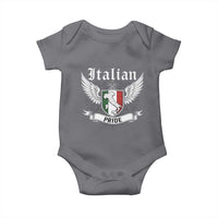Italian Pride Baby Onesie Vintage Patriotic Italy Map - Wonder Print Shop