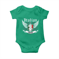 Italian Pride Baby Onesie Vintage Patriotic Italy Map - Wonder Print Shop