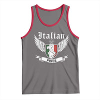Italian Pride Tank Top Vintage Patriotic Italy Map - Wonder Print Shop