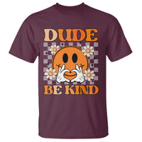 Anti Bullying Awareness T Shirt Dude Be Kind Unity Day Heart Daisy Flower - Wonder Print Shop