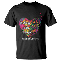 Unity Day T Shirt Kindness Takes Courage End Bullying Heart Butterfly - Wonder Print Shop