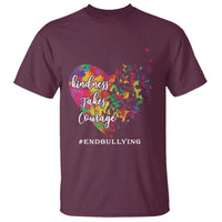 Unity Day T Shirt Kindness Takes Courage End Bullying Heart Butterfly - Wonder Print Shop