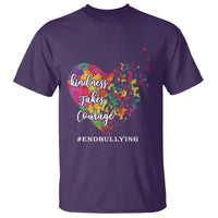Unity Day T Shirt Kindness Takes Courage End Bullying Heart Butterfly - Wonder Print Shop