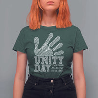 Anti Bullying Awareness T Shirt For Women Unity Day Together Against Bullying Hand - Wonder Print Shop