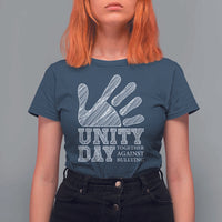 Anti Bullying Awareness T Shirt For Women Unity Day Together Against Bullying Hand - Wonder Print Shop