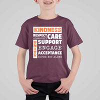 Anti Bullying Awareness T Shirt For Kid Kindness Respect Support Unity Day - Wonder Print Shop