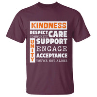 Anti Bullying Awareness T Shirt Kindness Respect Support Unity Day - Wonder Print Shop