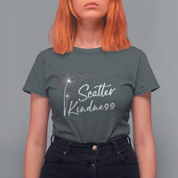 Unity Day T Shirt For Women Scatter Kindness Dandelions Heart Anti Bullying - Wonder Print Shop