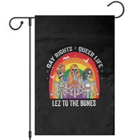Halloween LGBT Garden Flag Gay Rights Queer Life Lez To The Bones Skeleton - Wonder Print Shop
