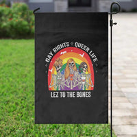 Halloween LGBT Garden Flag Gay Rights Queer Life Lez To The Bones Skeleton - Wonder Print Shop