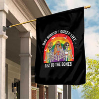 Halloween LGBT Garden Flag Gay Rights Queer Life Lez To The Bones Skeleton - Wonder Print Shop